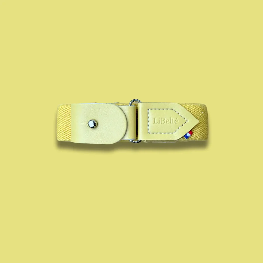 Ceinture sans boucle jaune pour enfant