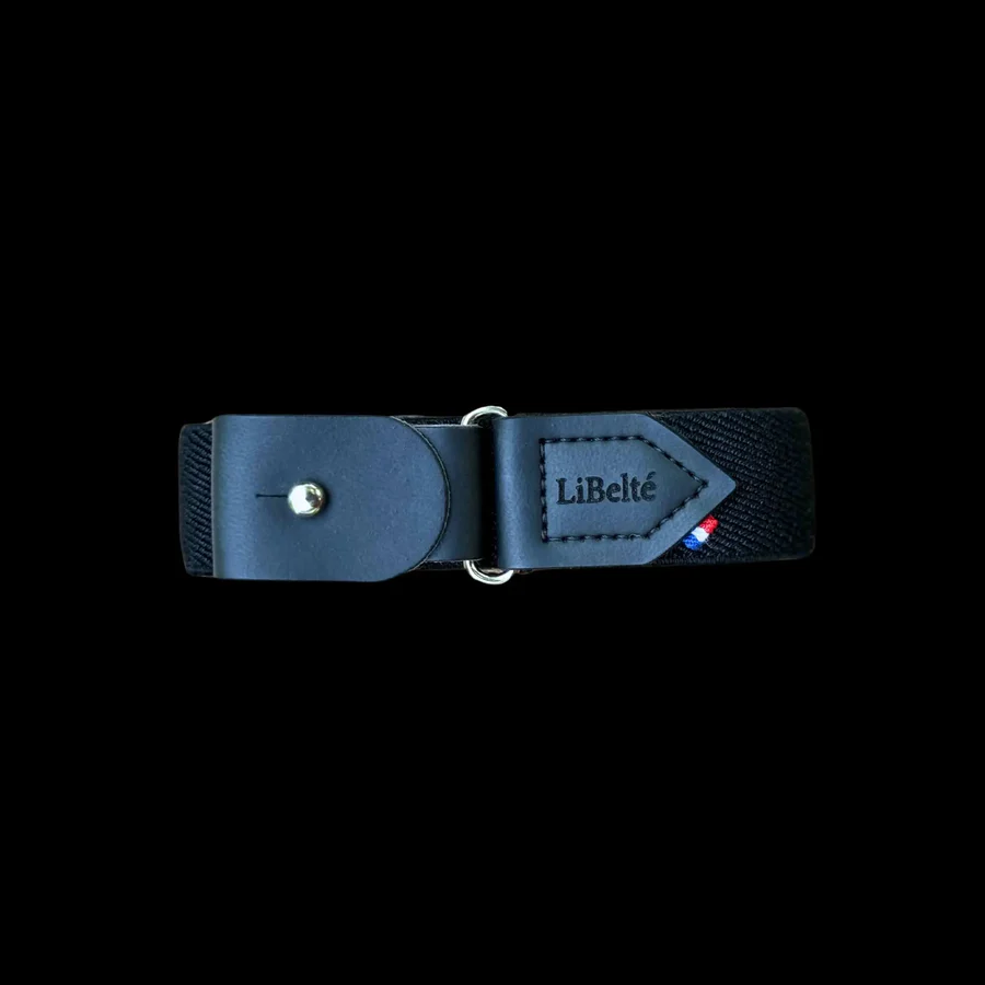 Ceinture sans boucle noire pour enfant