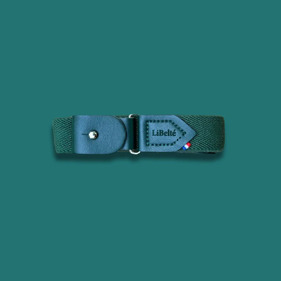 Ceinture sans boucle verte pour enfant